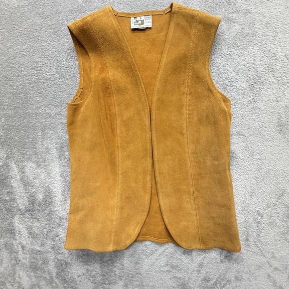 Jorgen's Look Jackets & Blazers - Vintage Jorgens Leather Design Vest Womens Small Brown Suede Unlined